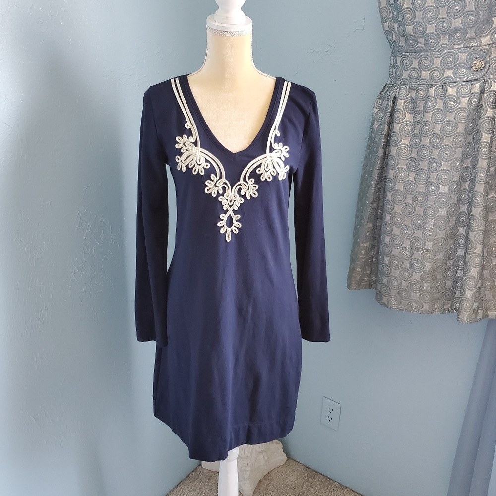 Lilly Pulitzer Navy Clarkson cotton dress B34